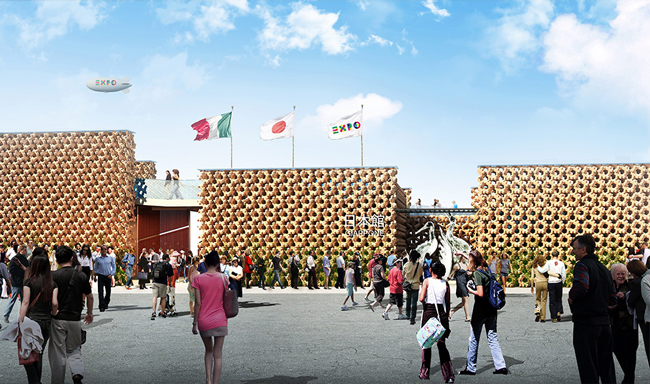 Japanese Pavilion At The World Expo 15 In Milan