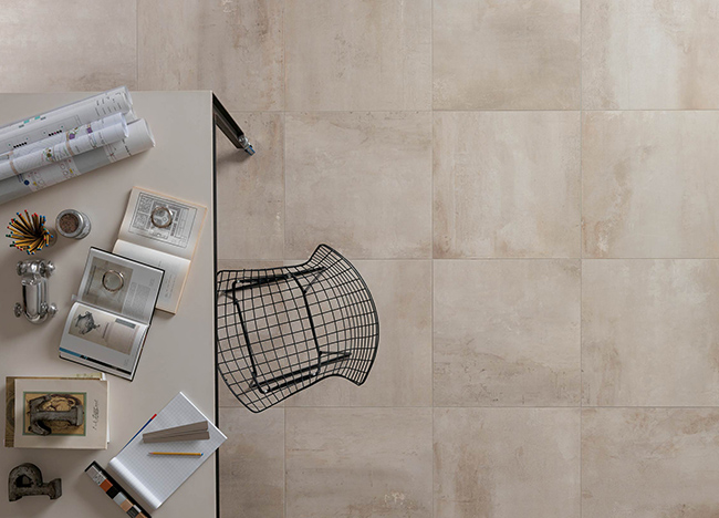 Petitot Ecru tiles with grey joints