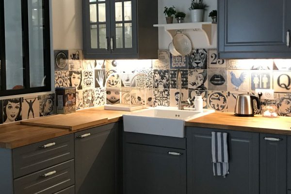 Indigo industrial style kitchen