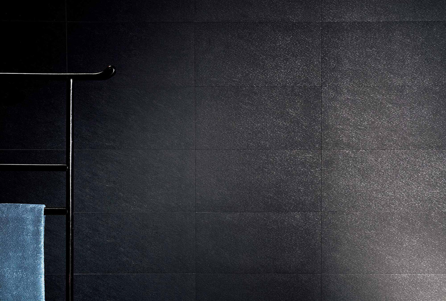 Glossy Black Tile Texture