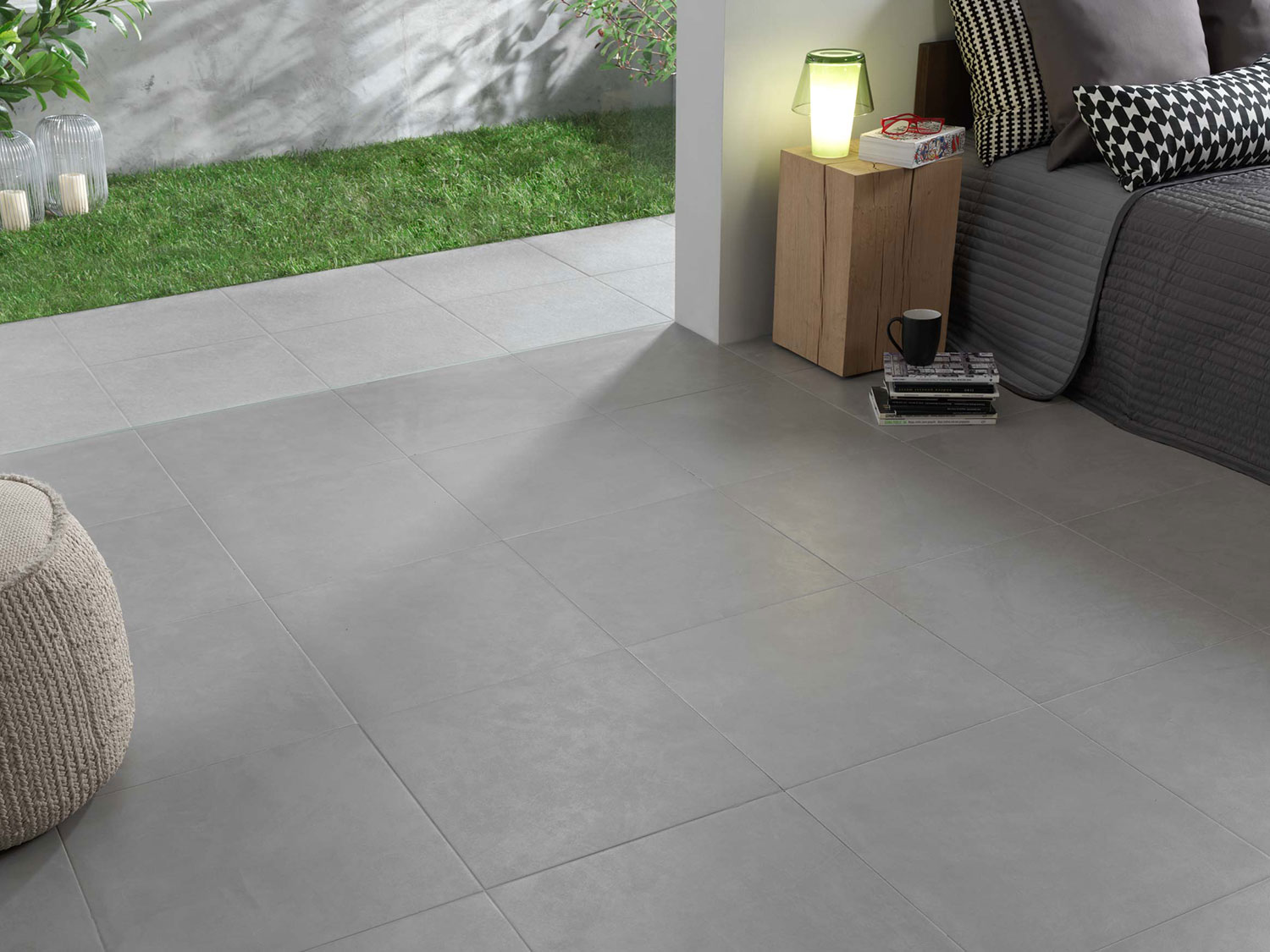 Light Grey Tiles that looks like Concrete | Concrete effect tiles