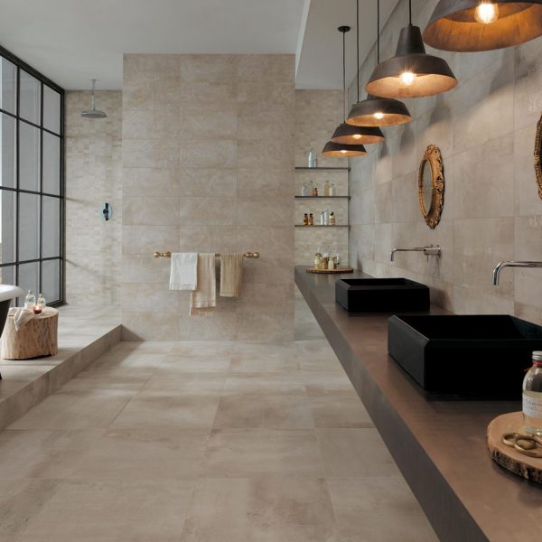 Petitot Ecru 60x60 Rect, 30x60 Rect, Insert Affresco 30x60 Rect - Mosaique Rect