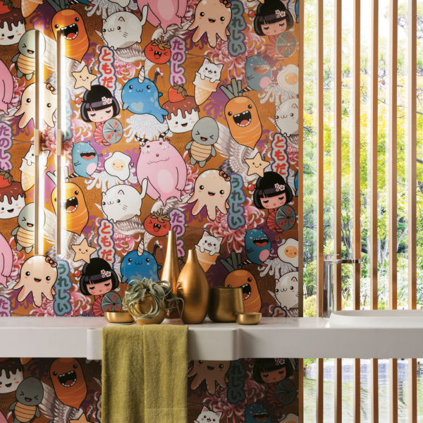 Kawaii Porcelain Wallpaper 80x80