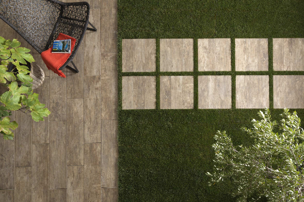 Terrace wood tiles