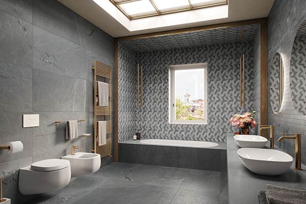 Mosaic tiles for bathrooms