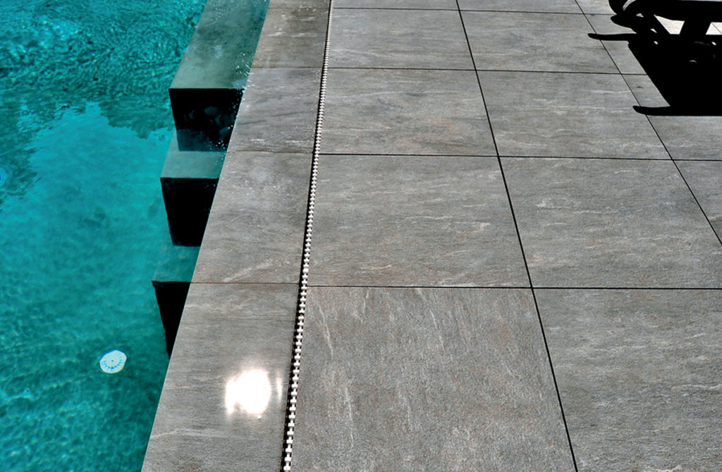 Tile around pool