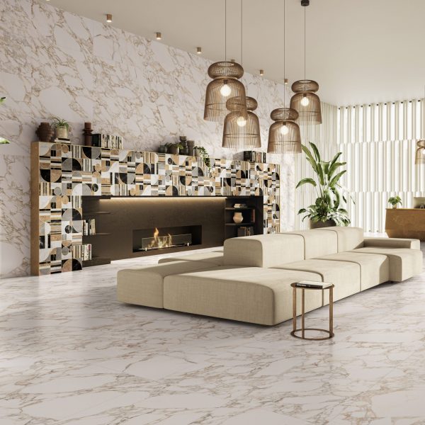 Marble effect ceramic tile Adage Sol
