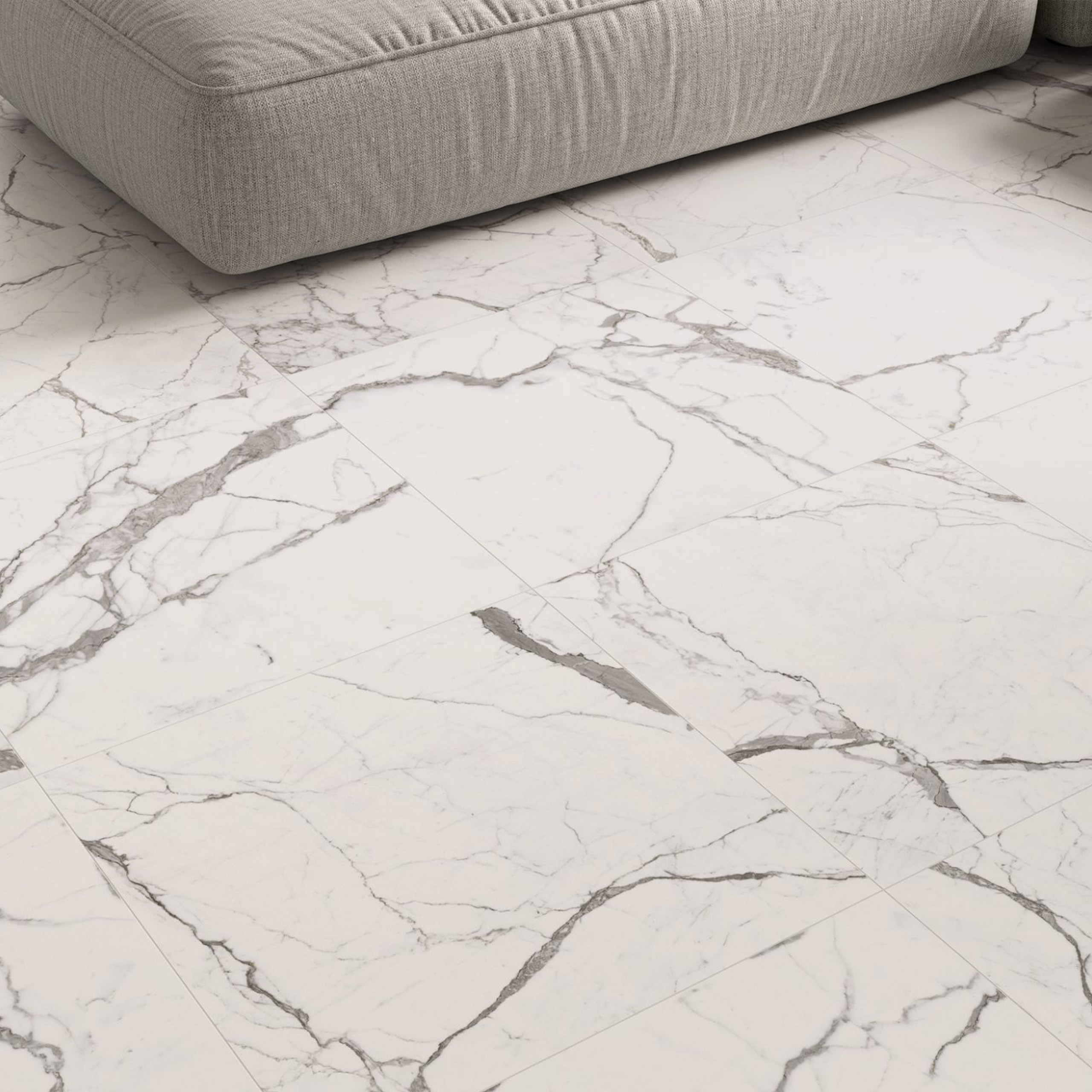 Marble imitation flooring