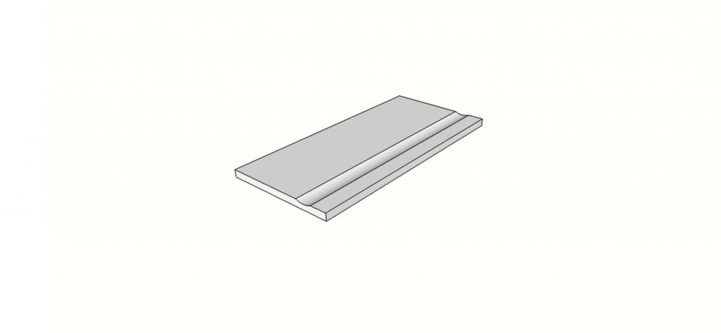 Bullnose surface flared edge full external angle (2 pcs) <span style="white-space:nowrap;">12"x24"</span>   <span style="white-space:nowrap;">thk. 20mm</span>