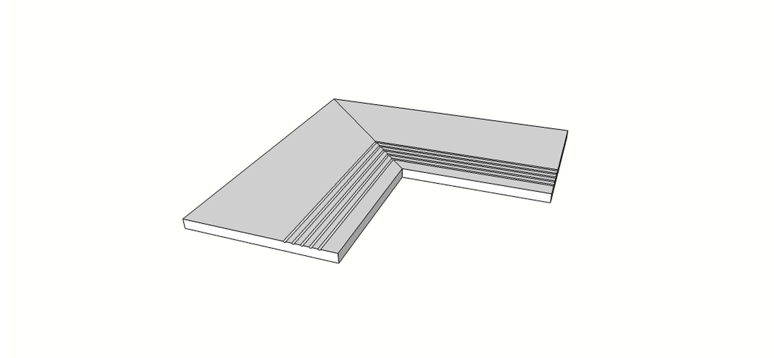 Bullnose surface edge full external angle (2 pcs) <span style="white-space:nowrap;">12"x36"</span>   <span style="white-space:nowrap;">thk. 20mm</span>