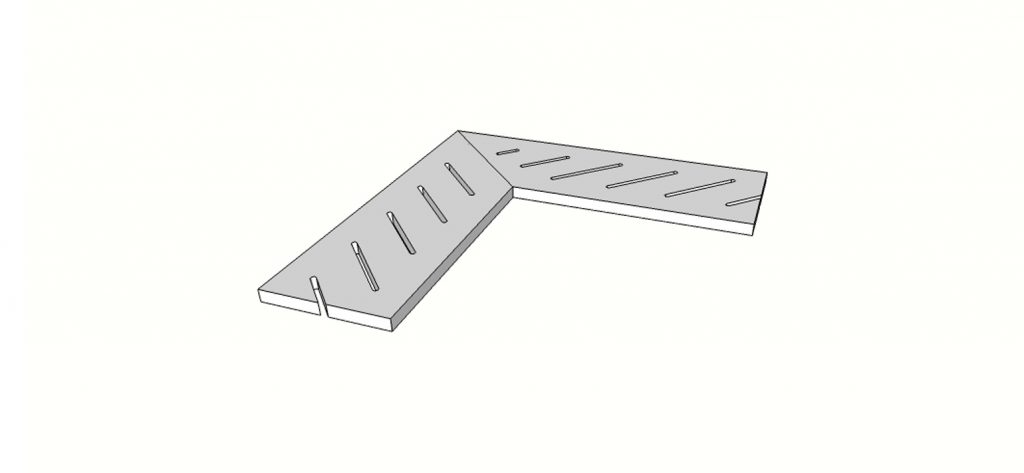 Anti-slip straight edge full internal angle (2 pcs) <span style="white-space:nowrap;">12"x24"</span>   <span style="white-space:nowrap;">thk. 20mm</span>