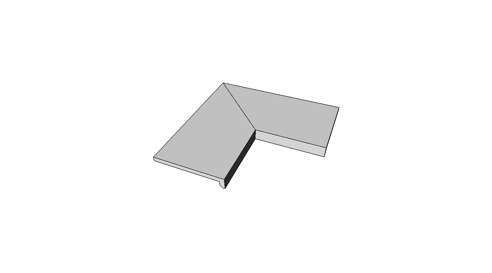 Bullnose surface angle <span style="white-space:nowrap;">24"x24"</span>   <span style="white-space:nowrap;">thk. 20mm</span>