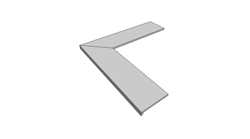 L-board stuck full external angle (2 pcs) <span style="white-space:nowrap;">24"x2"</span>   <span style="white-space:nowrap;">thk. 20mm</span>
