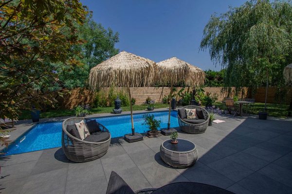 Terrace with swimming pool – South West, France