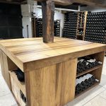 A wine cellar with Tiber tiled floor