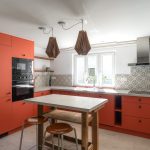 Orange kitchen with Bohème - Maison l'Agate