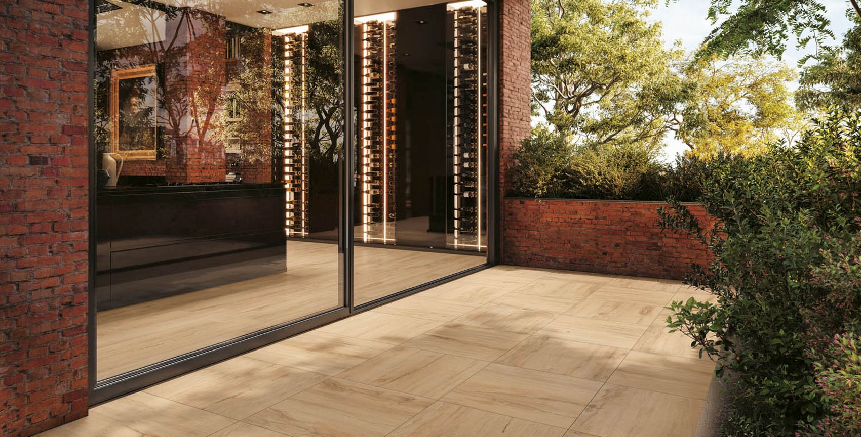 matching indoor and outdoor tiles wood effect tiles