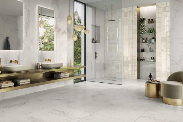marble effect bathroom tiles