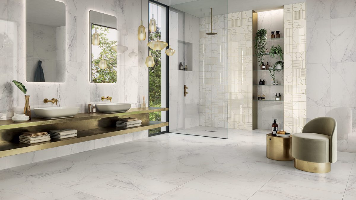 marble effect bathroom tiles
