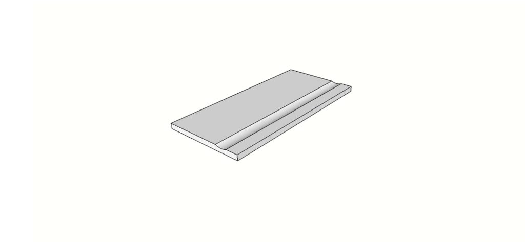 Bullnose surface flared edge full external angle (2 pcs) <span style="white-space:nowrap;">12"x24"</span> &nbsp; <span style="white-space:nowrap;">thk. 20mm</span>