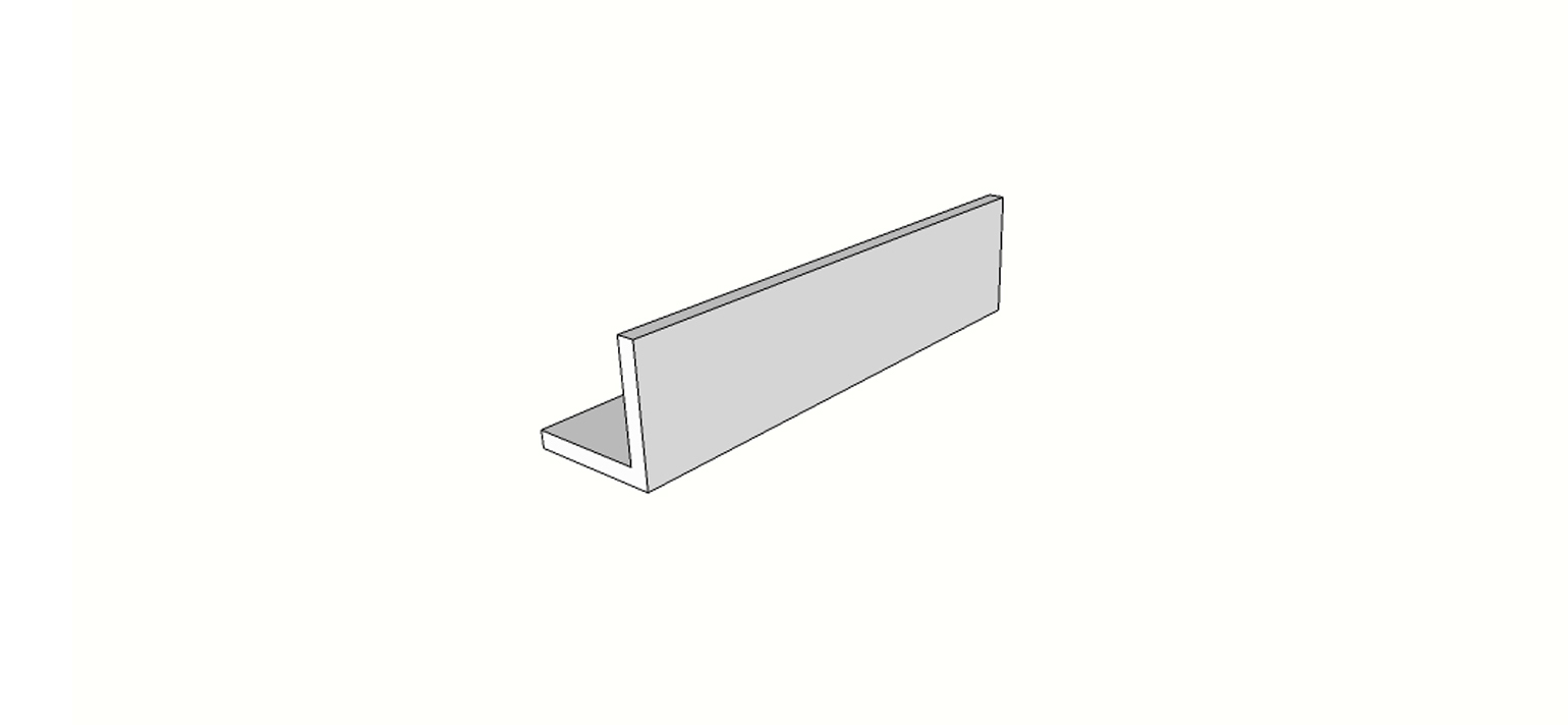Flared rounded edge full internal angle (2 pcs) <span style="white-space:nowrap;">12"x24"</span> &nbsp; <span style="white-space:nowrap;">thk. 20mm</span>