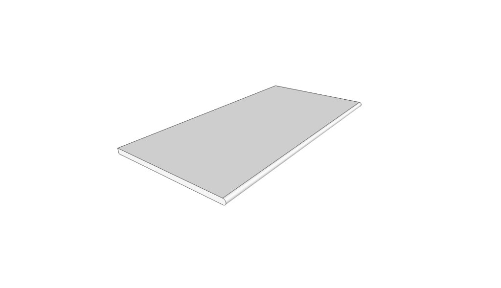 Rounded edge <span style="white-space:nowrap;">12"x24"</span> &nbsp; <span style="white-space:nowrap;">thk. 20mm</span>