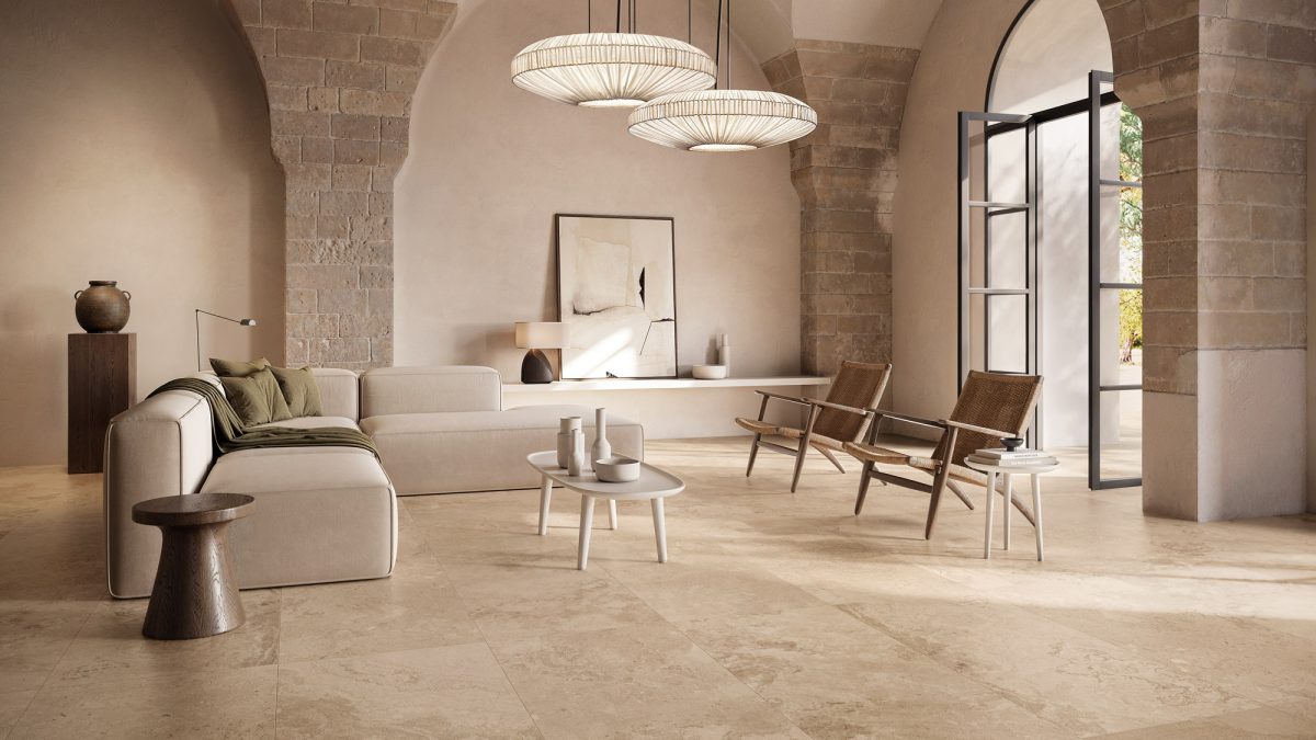  Beige stone effect tiles