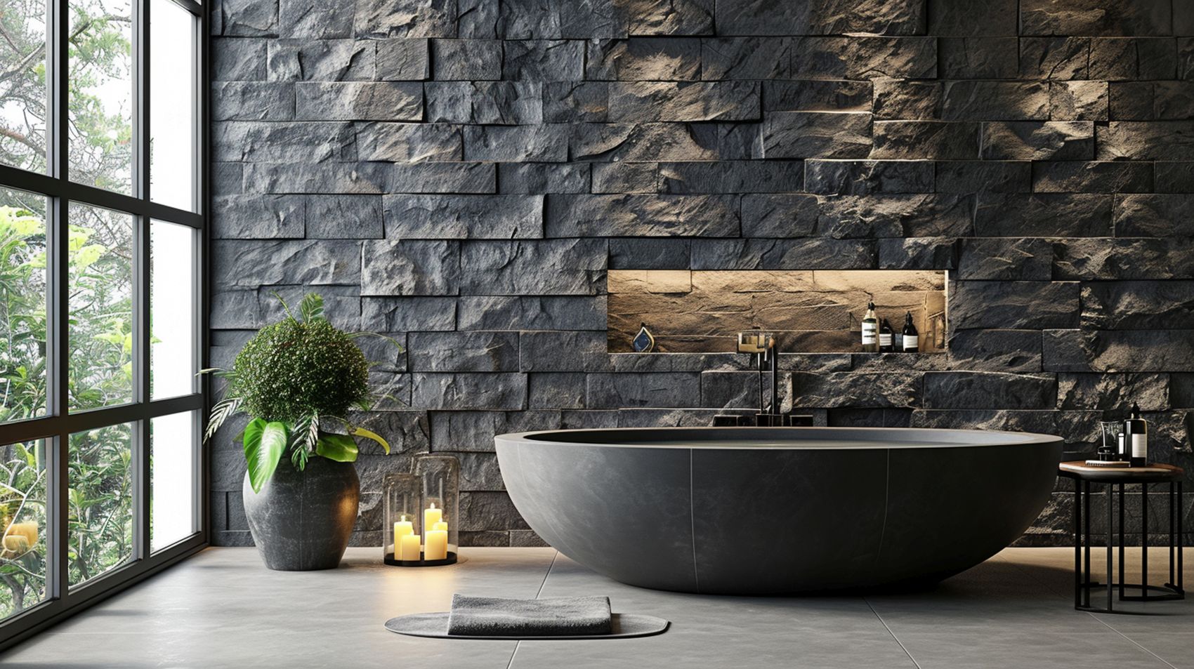 design bathroom integrated niches