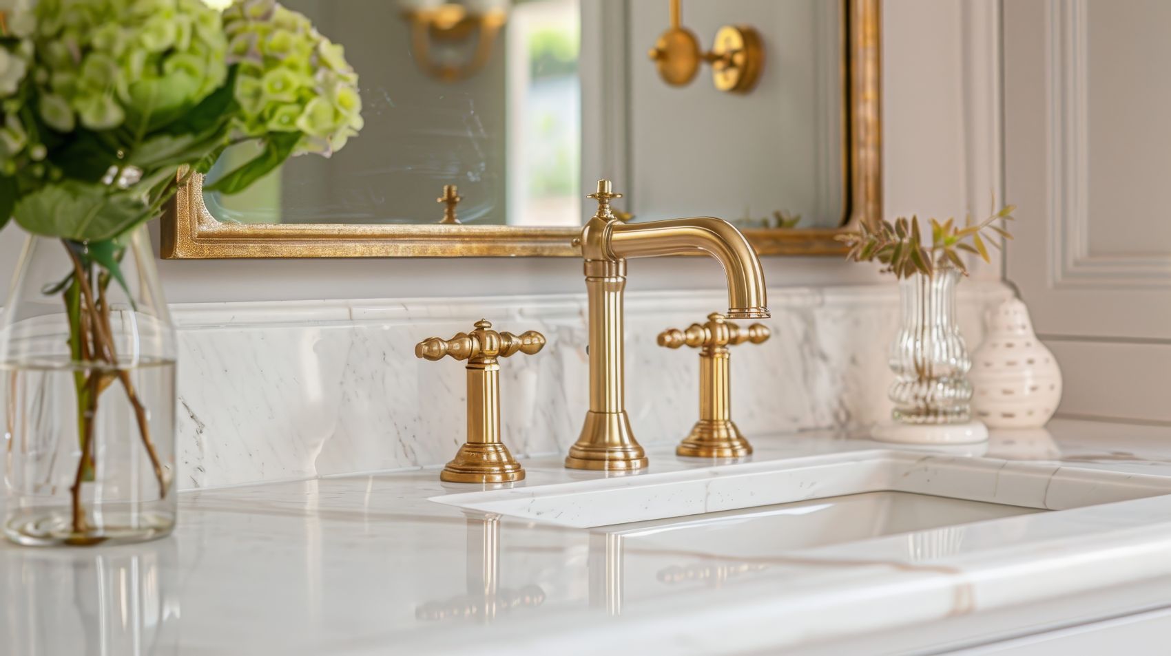 gold bathroom taps