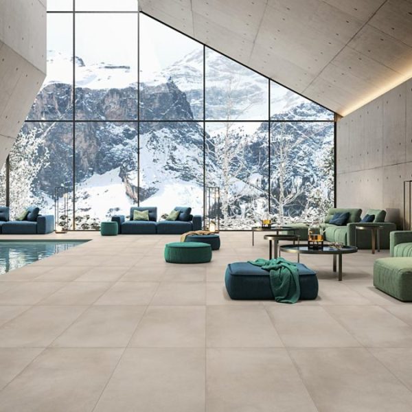 beige concrete tiles