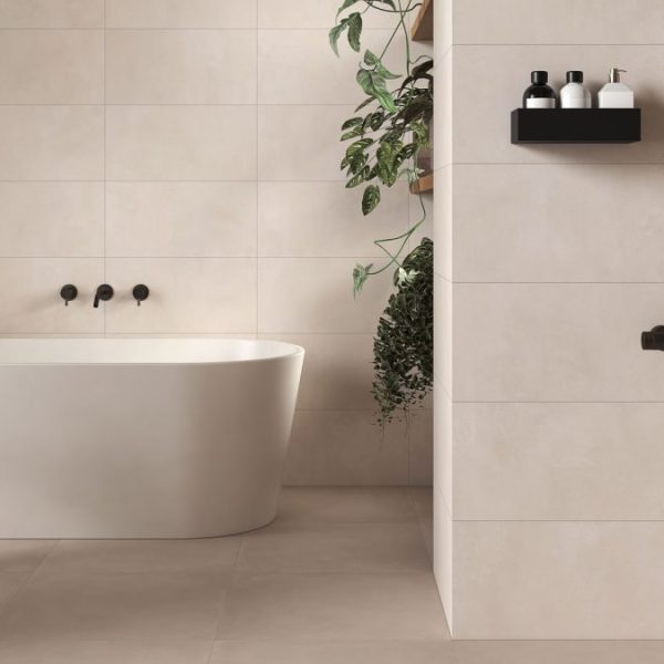 beige concrete tiles