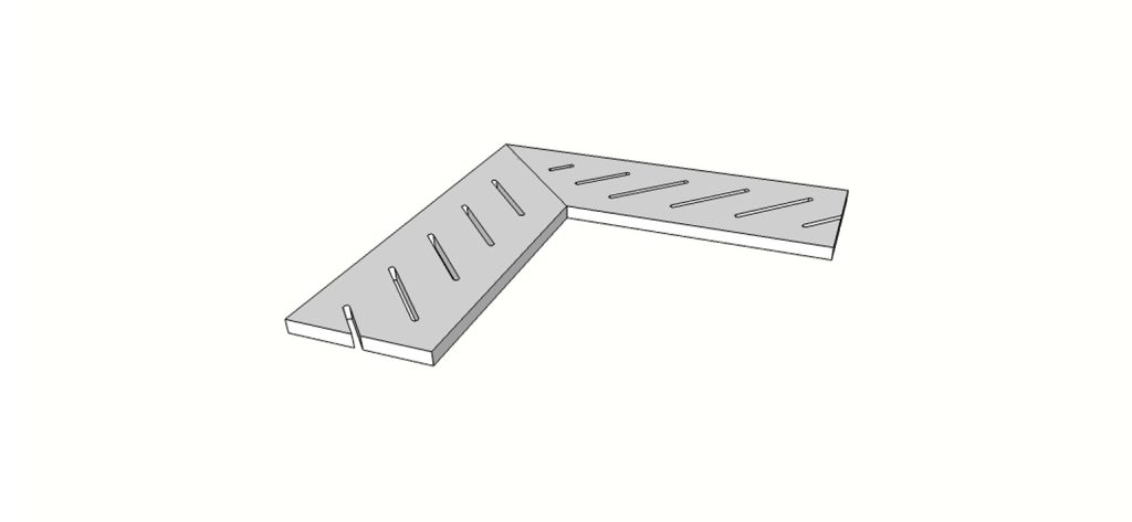 Full Grid Corner (2 pcs) <span style="white-space:nowrap;">8"x24"</span> &nbsp; <span style="white-space:nowrap;">thk. 20mm</span>