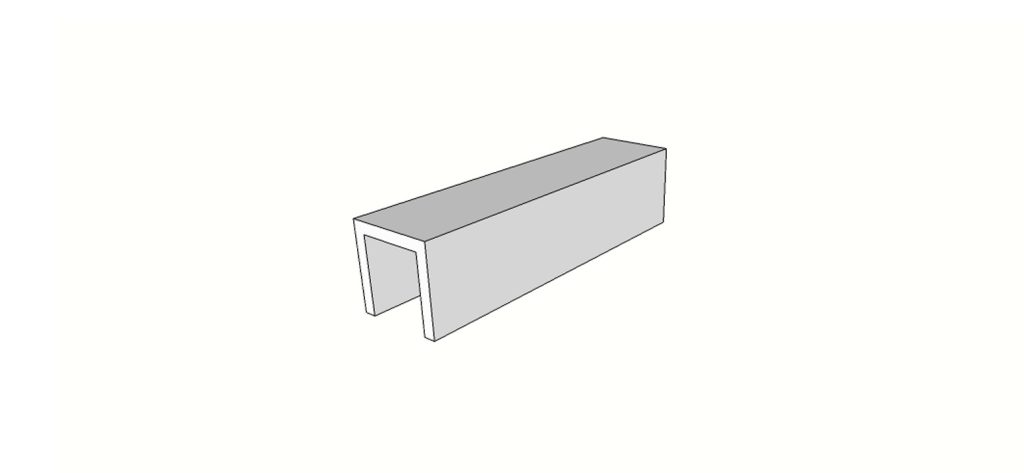 U-board <span style="white-space:nowrap;">6"x24"</span> &nbsp; <span style="white-space:nowrap;">thk. 20mm</span>