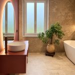 Modern bathroom with Solithe - Colombine Viallet Architecte